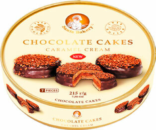 Шоколадные пирожные «CHOCOLATE CAKES CARAMEL CREAM»