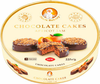 Шоколадные пирожные «CHOCOLATE CAKES APRICOT JAM»
